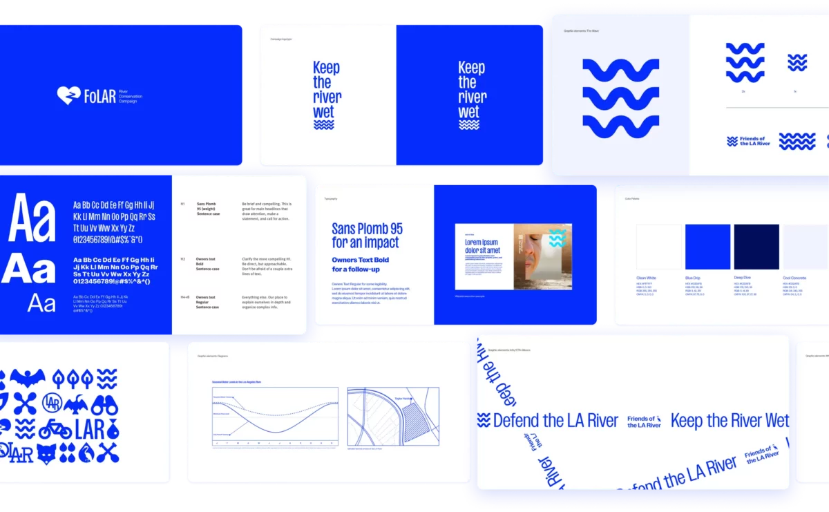 Excerpted slides from the campaigns brand guidelines